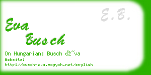 eva busch business card